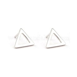 925 Orecchini in argento, triangolo vuoto, argento