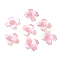 Tapa de cuentas de flores, para la fabricación de la joya diy, rosa perla, 23~24x2~3mm, agujero: 1.4~1.5 mm