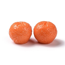 Симпатичные кабошоны из непрозрачной смолы для декодирования, оранжевые, оранжевые, 14~14.5x12.5 мм