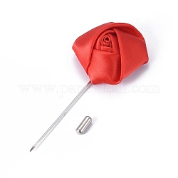 Sicherheitsbroschen, mit Stoff- und Legierungsstiften, Krawattennadel, Blume, rot, 85~90 mm, Stift: 1 mm