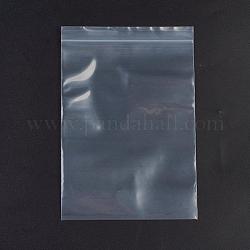 プラスチックジップロックバッグ  再封可能な包装袋  トップシール  セルフシールバッグ  長方形  ホワイト  17x12cm  片側の厚さ：3.9ミル（0.1mm）  100個/袋