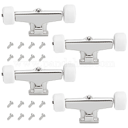 FINGERINSPIRE Fingerboard Trucks Skateboard Bracket Bearing Wheel (White) with Iron Screws, 29x11x10mm Finger Skateboards Accessories with Plastic Box Reduce Pressure Kids Gifts Party Favors