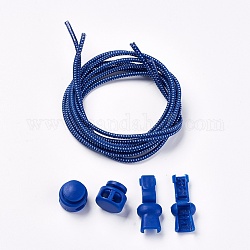 DIY Elastic Lock Shoelace, Prussian Blue, 3mm, 1m/strand