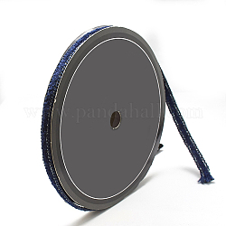 Braided Nylon Ribbons, Dark Blue, 3/8 inch(10mm), about 15yards/roll(13.716m/roll)