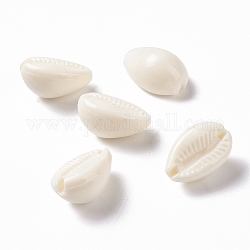 Perles acryliques, style de pierres fines imitation, coquille, blanc, 20.5x13x10mm, Trou: 1.6mm, environ 303 pcs/500 g