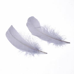 Accesorios de traje de pluma de ganso, gris claro, 140~175x40~50x3mm