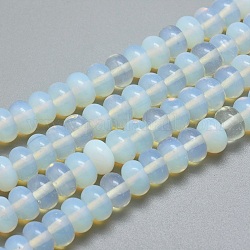 Perline Opalite fili, rondelle, 8x4~5mm, Foro: 1 mm, circa 80pcs/filo, 14.5~15 pollice