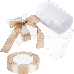 Cajas de almohada esmeriladas de plástico pvc benecreat, caja de embalaje transparente de dulces de regalo, color mezclado, 9x6.45x2.6 cm, 26 pcs