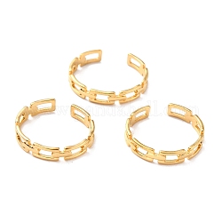 Placcatura ionica (ip) 304 anelli per le dita in acciaio inossidabile, anelli gemelli, placcato di lunga durata, forma di catena portacavi, oro, misura degli stati uniti 7 3/4 (17.9mm), 4mm