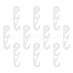 Crochet d'oreille réglable en plastique pour le couverture de bouche, blanc, 53x15mm