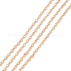 Iron Cable Chains, Unwelded, Oval, Light Gold, 4.5x3.5mm