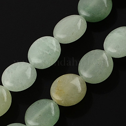 Aventurina verde hebras de abalorios de piedra naturales, lenteja, 10x5mm, agujero: 1 mm, aproximamente 40 pcs / cadena, 15.7 pulgada
