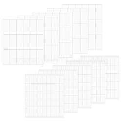 Benecreat 10pcs 2 estilo rectángulo papel en blanco autoadhesivo presente pegatinas, etiquetas adhesivas para ropa, blanco, 17.3~17.9x15.3~16.3x0.01 cm, 5 hoja / estilo