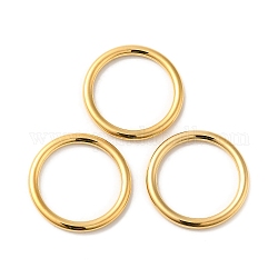 201 Edelstahl verbindet Ringe, runden Ring, echtes 18k vergoldet, 20x2 mm, Innendurchmesser: 16 mm