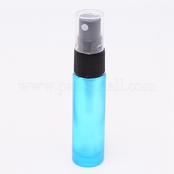 Empty Portable Glass Spray Bottles, Fine Mist Atomizer, with ABS Dust Cap, Refillable Bottle, Cyan, 2x9.65cm, Capacity: 10ml
