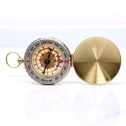 Латунный светящийся компас, с акриловым стеклом, золотые, 70~120x50x12~15 мм