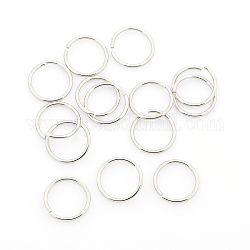 304 Edelstahl offenen Ringe springen, Edelstahl Farbe, 18 Gauge, 10x1 mm, Innendurchmesser: 8 mm, ca. 1500 Stk. / Beutel