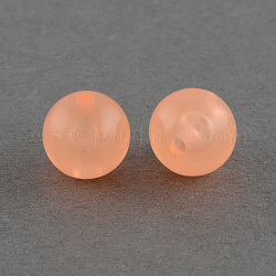 Imitation Jelly Acrylic Beads, Round, Light Salmon, 12mm, Hole: 2mm, about 500pcs/500g