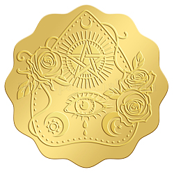 Adesivi autoadesivi in lamina d'oro in rilievo, adesivo decorazione medaglia, Cerchio magico, 5x5cm