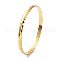 Placage ionique (ip) mode poli 304 bracelets unis en acier inoxydable, or, 2-1/2 pouce (6.5 cm)