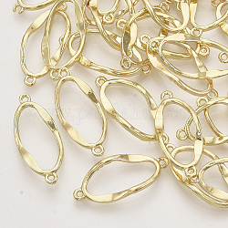 Alloy Links connectors, Oval, Light Gold, 28x12.5x4mm, Hole: 1.5mm