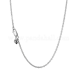 Tinysand eleganti collane a catena basic in argento sterling placcato rodio, con aragosta artiglio chiusura, platino, 925 pollice