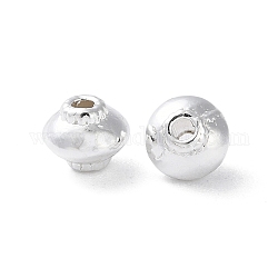 Perline di distanzaitore in lega, placcato di lunga durata, forma di lanterna, argento, 5x4.2mm, Foro: 1 mm