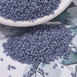 MIYUKI Delica Beads, Cylinder, Japanese Seed Beads, 11/0, (DB0799) Dyed Semi-Frosted Opaque Lavender, 1.3x1.6mm, Hole: 0.8mm, about 20000pcs/bag, 100g/bag