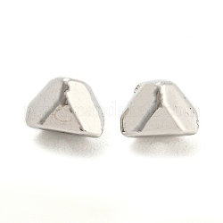 Ccb Kunststoff-Perlen, Dreieck, Platin Farbe, 5x5x5 mm, Bohrung: 1 mm