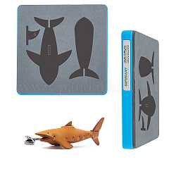 Troqueles de corte de madera superdant 1pc, Con acero, para diy álbumes de recortes / álbum de fotos, decorativo diy tarjeta de papel diy, fabricación de artesanías de cuero, tiburón, 150x150x9mm