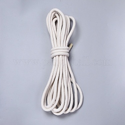 Cuerda de algodón trenzado, cuerda larga para todo uso, para mecha de repuesto de vela, blanco floral, 12mm, aproximamente 10 m / paquete
