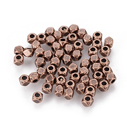 Séparateurs perles en alliage, vis écrou, Sans cadmium & sans nickel & sans plomb, cuivre rouge, 3x2.5mm, Trou: 1mm