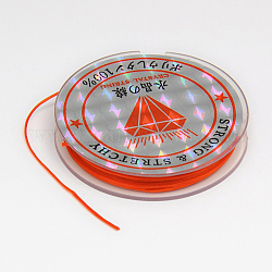 フラット弾性クリスタルストリング  紐コードの水晶の線  レッドオレンジ  0.8mm  約10.93ヤード（10m）/ロール