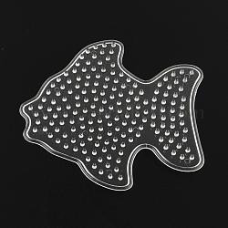 Plaques en plastique de poisson abc utilisés pour les perles à repasser 5x5mm diy, clair, 96x95x5mm
