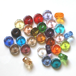 Имитация австрийских кристаллов, класс AAA, граненые, плоско-круглые, разноцветные, 12x7.5 мм, отверстие : 0.9~1 мм