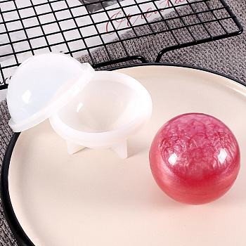 シリコンモールド  球型  樹脂の鋳造型  ジュエリーは、uv樹脂のdiyツールを作る  エポキシ樹脂ジュエリー作り  ホワイト  24.5x23mm  内径：20mm