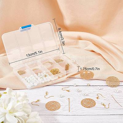 SUNNYCLUE 1 Box DIY 10 Pairs Enamel Flower Earrings Making Kit Alloy Enamel  Flower Pendants Charms with Glass Pearl Beads & Earring Hooks for Women DIY  Earring Dangle Jewellery Making, Golden 