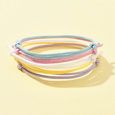 UNICRAFTALE 30 pz 15 colori Braccialetti Intrecciati Regolabili 30cm Cordino In Poliestere Cerato Braccialetto Corda Semi-Finita Braccialetto Corda Intrecciata per La Creazione di Gioielli