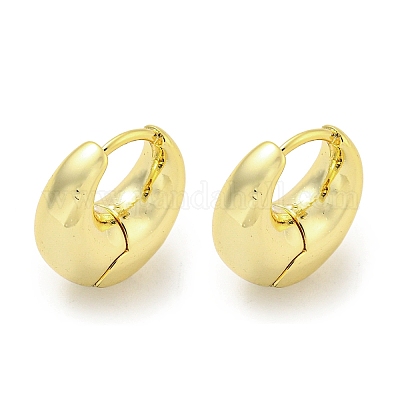 Pendientes de aro de latón&nbsp;EJEW-L211-010L-G-1