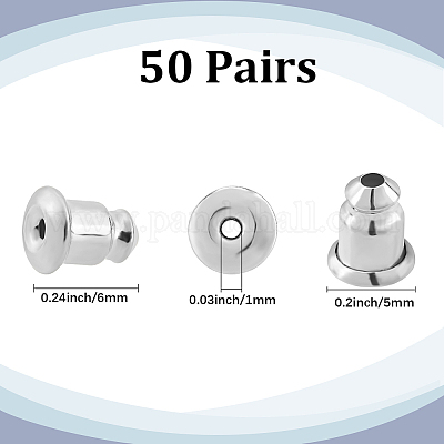 50 Paar Messing-Ohrmuttern&nbsp;KK-CN0003-29-1