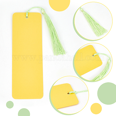 Wholesale PandaHall Elite DIY Blank Rectangle with Tassel Bookmark Making  Kit 