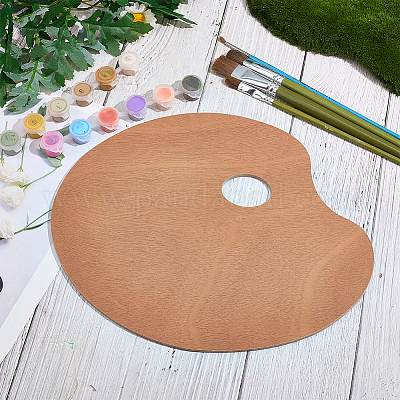Ovale Holzfarbpalette&nbsp;AJEW-WH20098-001-1