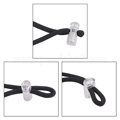 Heavy Duty Cord Locks - Single Hole Drawstring Stopper Fastener for No Tie  Shoelaces and More Black