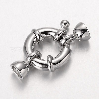 Bague Ressort Or Blanc 18 Carats - Diamètre 5 Mm - Modèle REF 350 - Occasion Bon état