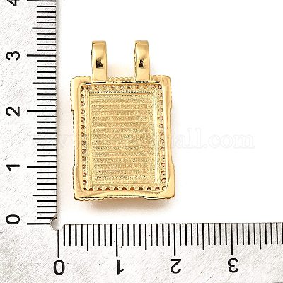 Ottone micro spianare pendenti zirconi&nbsp;KK-U055-06B-01-1