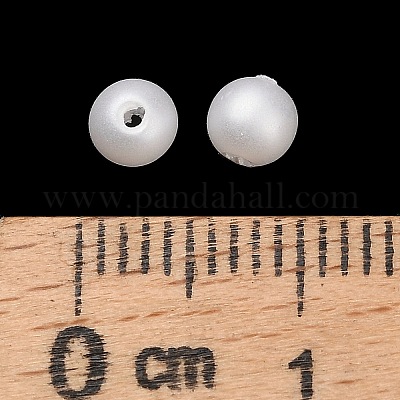Mattierte Kunststoff-Imitationsperlen&nbsp;KY-F022-4mm-01-1
