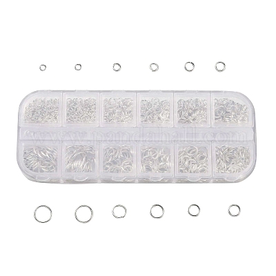 1 Schachtel offene Messing-Binderinge&nbsp;KK-X0059-S-B-1
