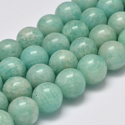 Klasse ab natürliche amazonite runde Perle Stränge&nbsp;G-M296-06-8mm-1
