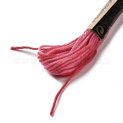 Fil à Broder Coton Rouge - Lot De 14 Brins De 7,6 M (120 Yards) - Pour Point De Croix, Bracelets D'amitié, Broderie - Couleurs Vives Et Résistantes