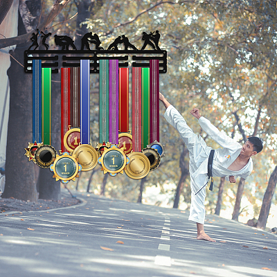 Ph pandahall kung fu appendiabiti per medaglie espositore porta medaglie  rack per montaggio a parete appendiabiti